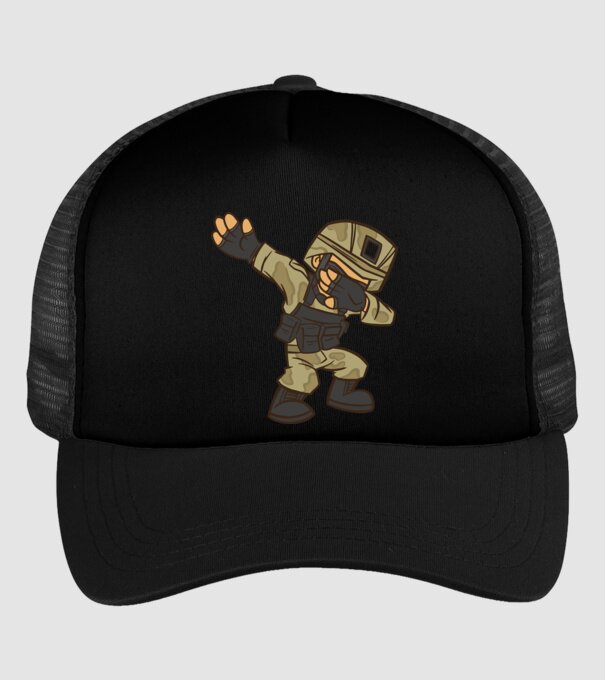 Soldat DAB model negru pe tricou