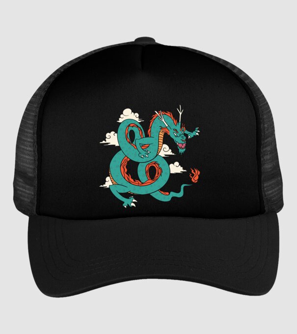 Dragon Chinez model negru pe tricou