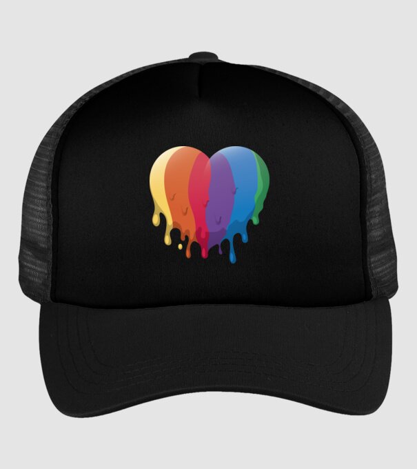 LGBTQ Inimă model negru pe tricou