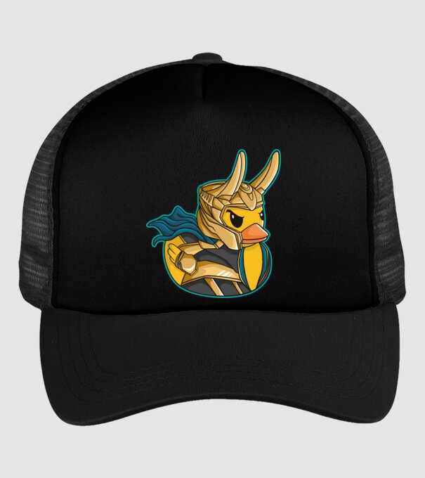 Rață Loki model negru pe tricou