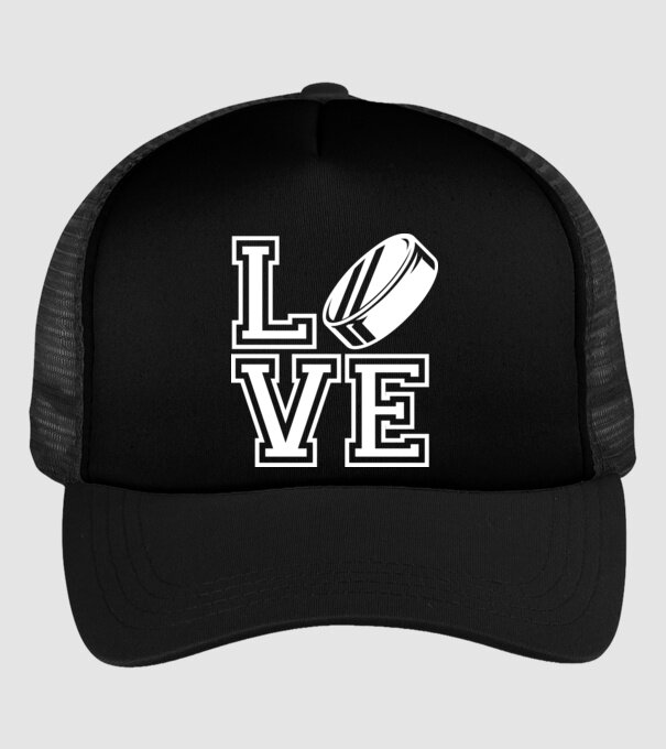 Love hochei model negru pe tricou