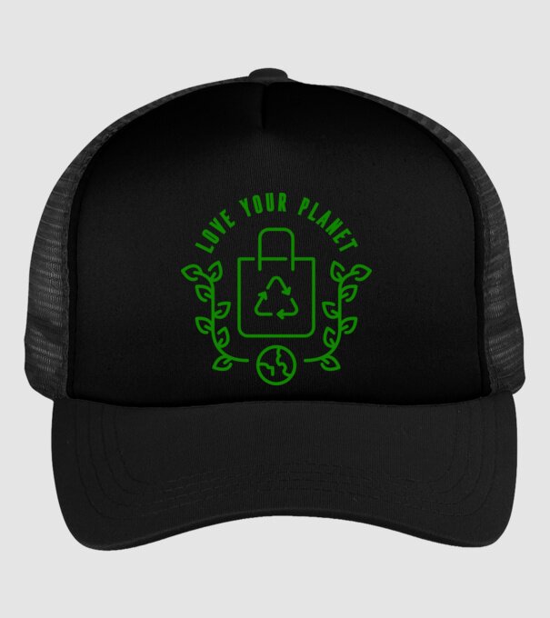 Love Your Planet - Ziua Pământului model negru pe tricou