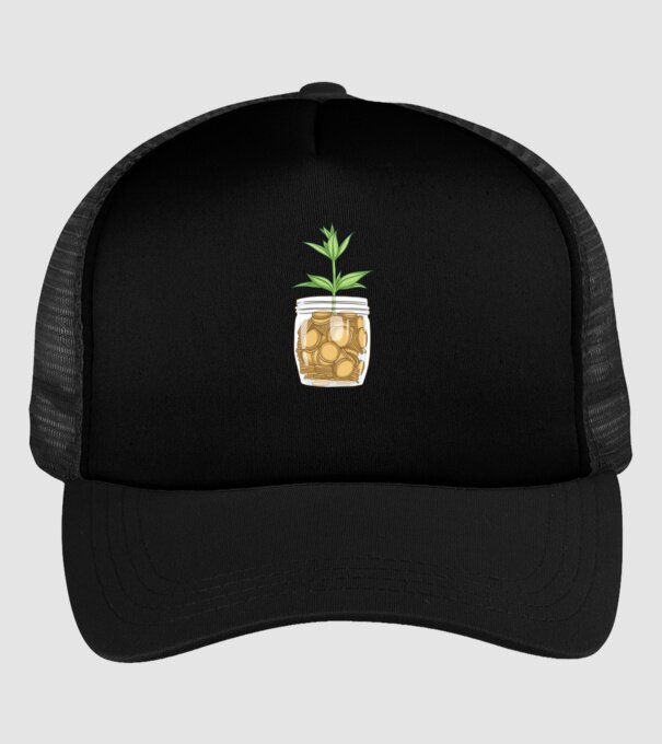 Plantă pușculiță porcușor model negru pe tricou