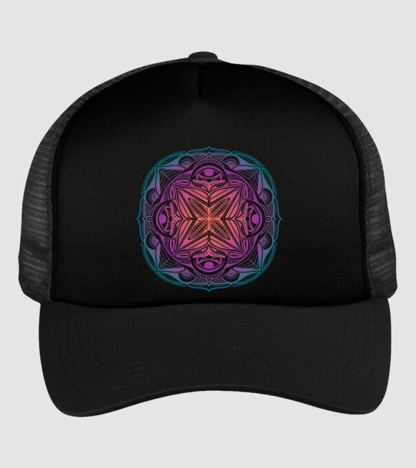 Mandala model negru pe tricou