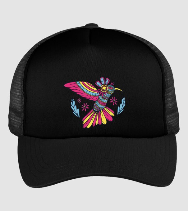 Mandala Colibri model negru pe tricou