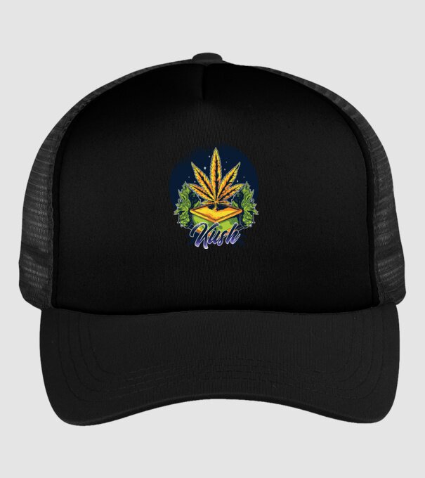Marijuana Kush model negru pe tricou