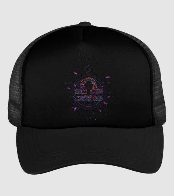 Libra Zodiac model negru pe tricou