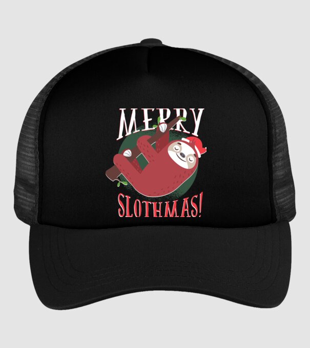 Merry Slothmas Crăciun cu Leneș model negru pe tricou