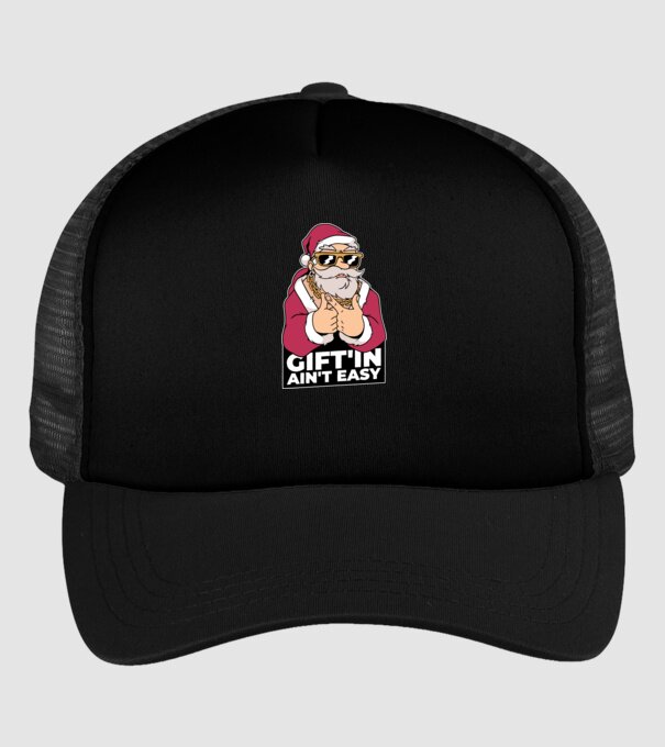 Moș Crăciun Gangster - tricou amuzant Crăciun model negru pe tricou