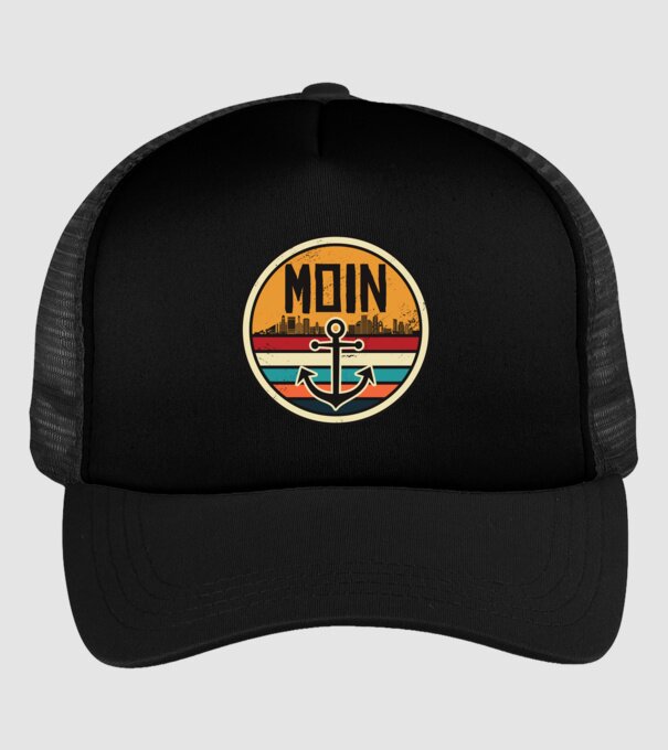 Ancoră Moin model negru pe tricou