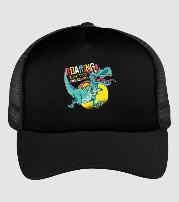 De acum încolo, voi urla în grădiniță cu Dinozaur model negru pe tricou