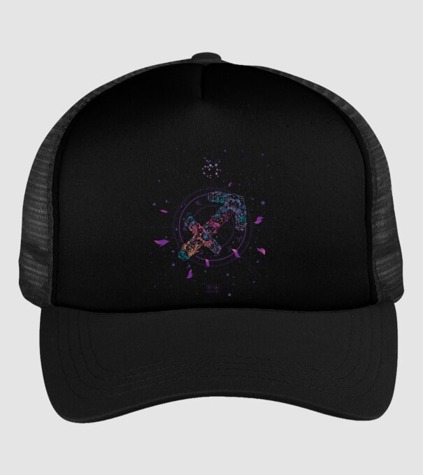 Saggitarius Zodiac model negru pe tricou