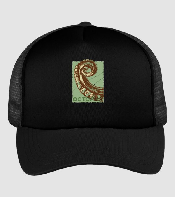 Caracatiță Octopus model negru pe tricou
