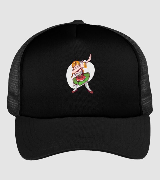 Oktoberfest DAB Fată cu ulcior model negru pe tricou