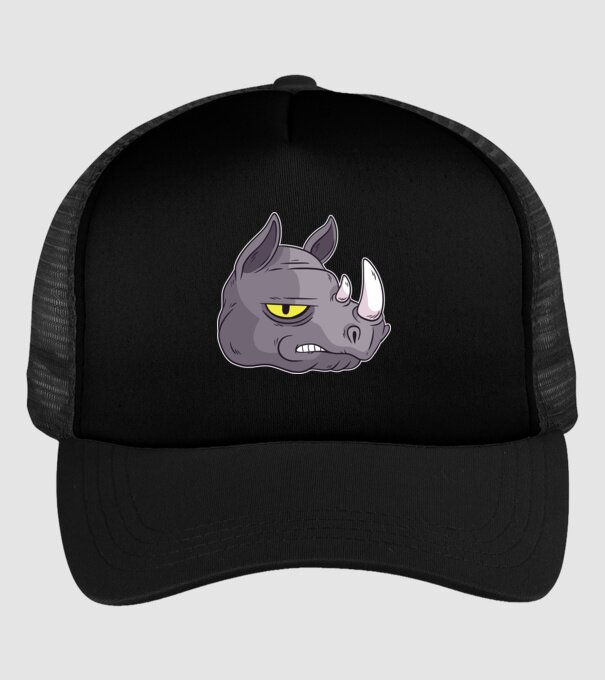 Cap de rinocer model negru pe tricou