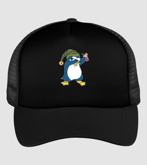 Pinguin DAB model negru pe tricou