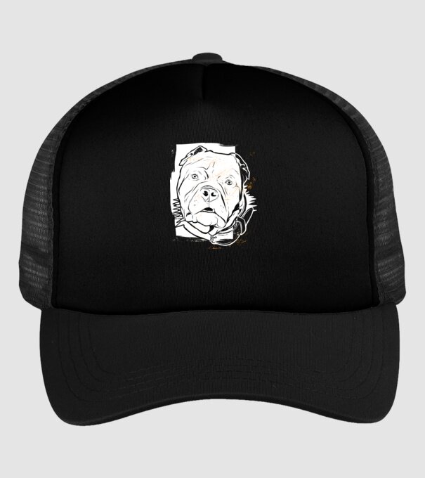 Cap Pitbull model negru pe tricou