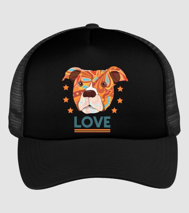 Dragoste Pitbull model negru pe tricou