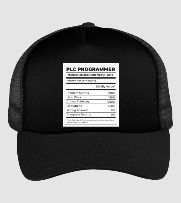 Programator PLC model negru pe tricou