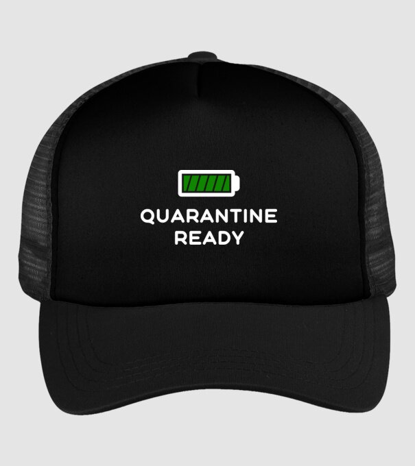 Quarantine ready model negru pe tricou