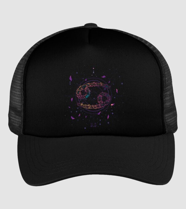 Cancer Zodiac model negru pe tricou
