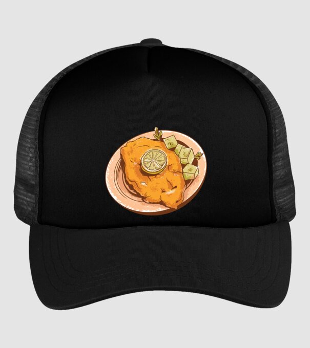 Șnițel vienez Wiener Schnitzel model negru pe tricou