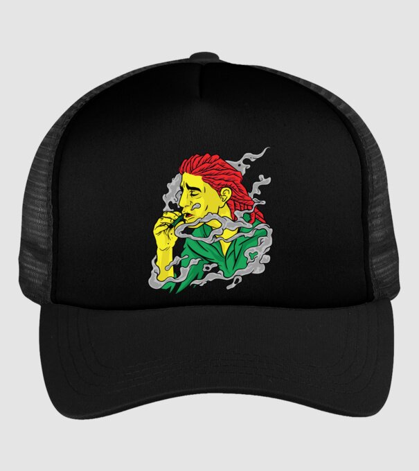 Dreadlock model negru pe tricou