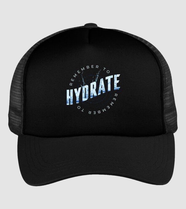 Remember to Hydrate model negru pe tricou