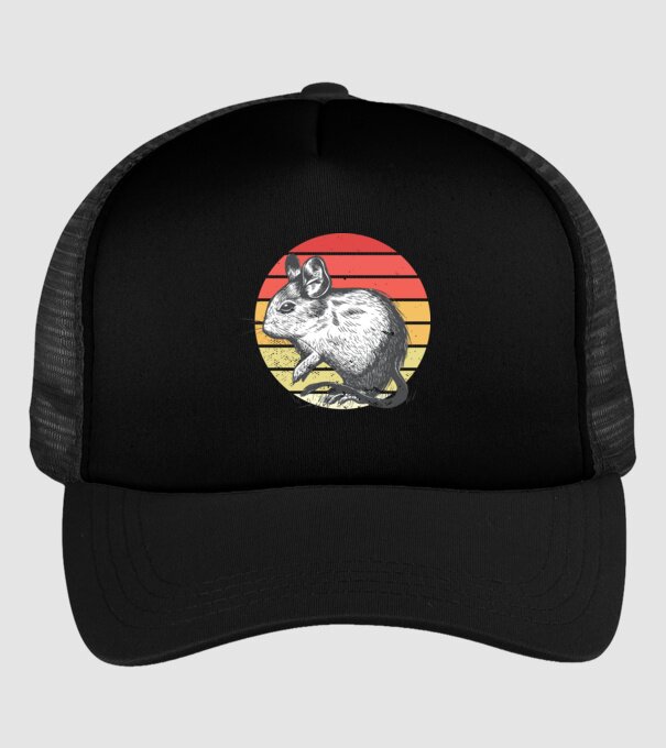 Retro Degu model negru pe tricou
