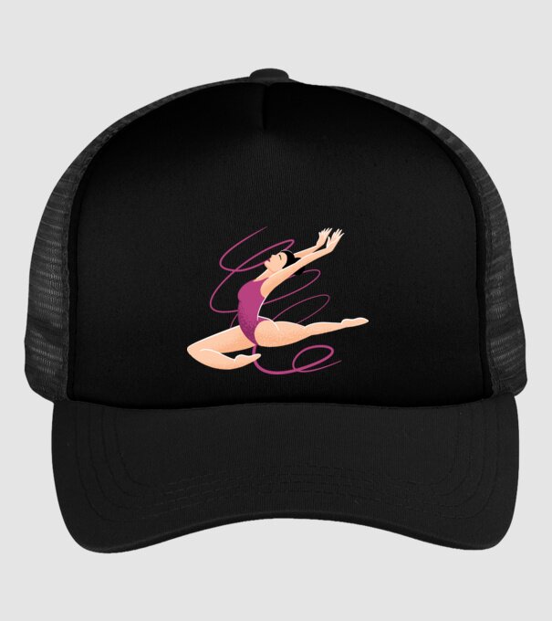Gimnastică ritmică model negru pe tricou