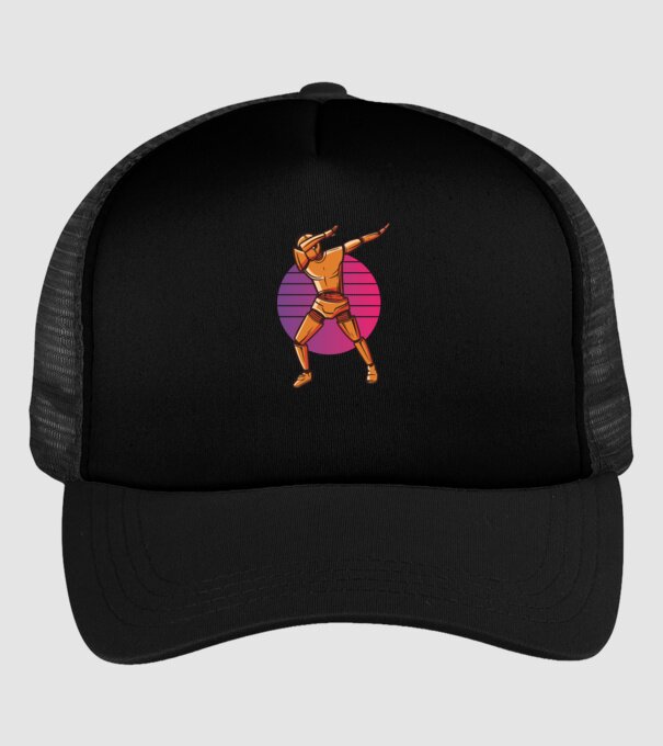 Robot DAB model negru pe tricou