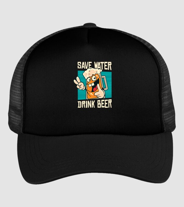 Save water, drink beer tricou amuzant bere model negru pe tricou