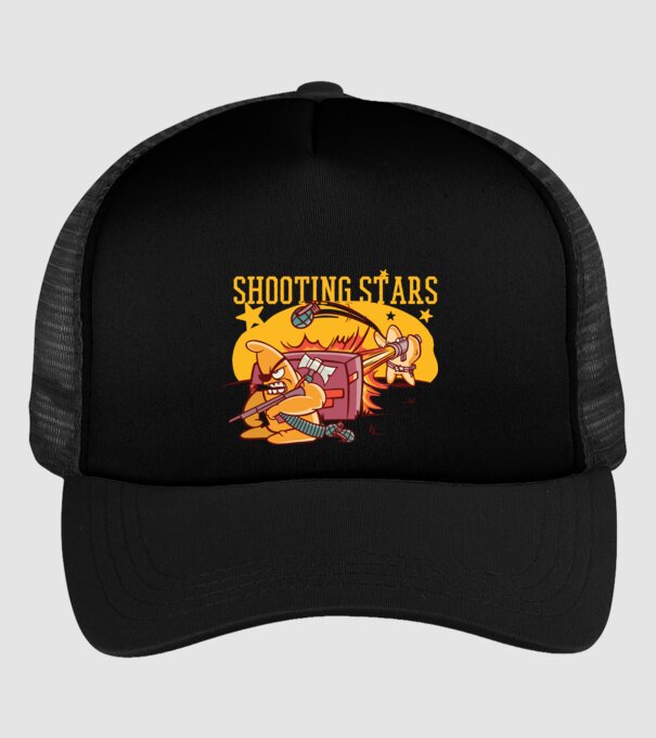 Shooting Stars model negru pe tricou