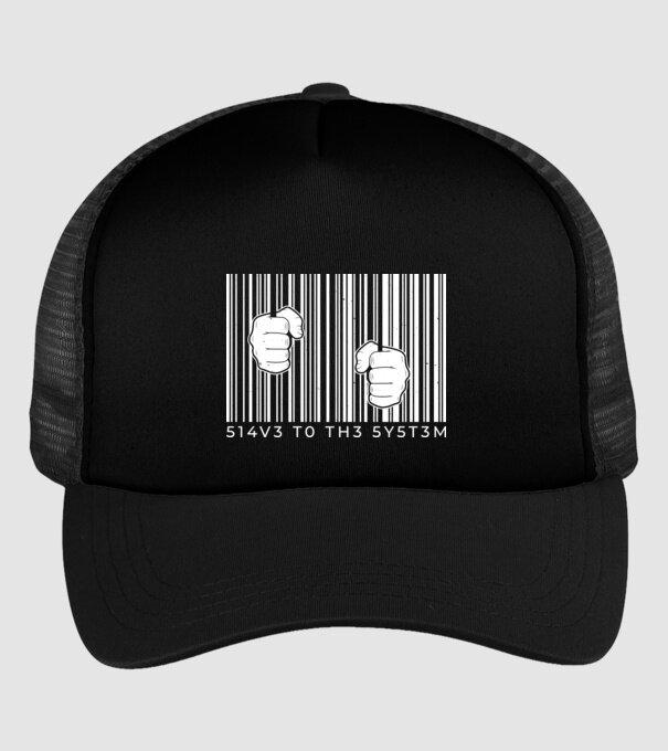 Slave to the system - Sclav al sistemului model negru pe tricou
