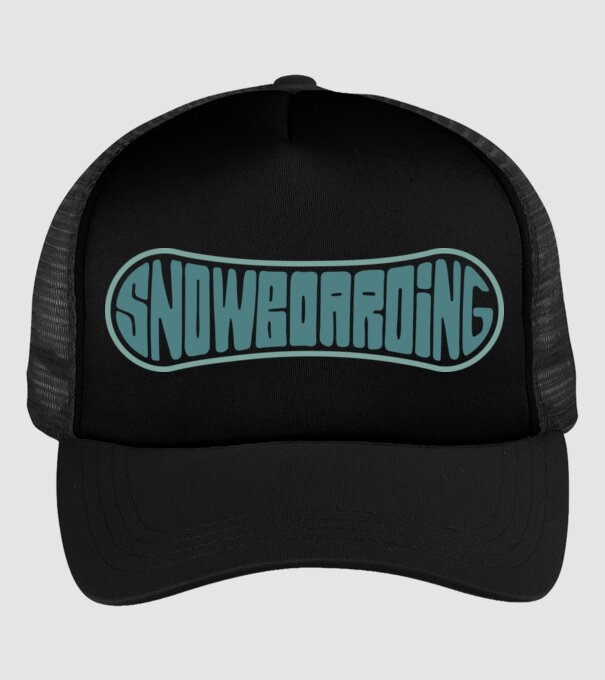 Snowboarding model negru pe tricou