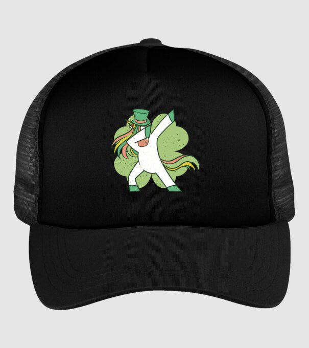 St Patrick Unicorn DAB model negru pe tricou