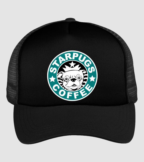 Starpugs Coffee model negru pe tricou