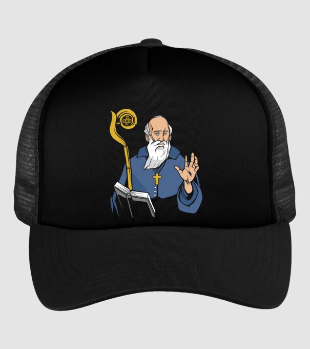 Sfântul Benedict model negru pe tricou
