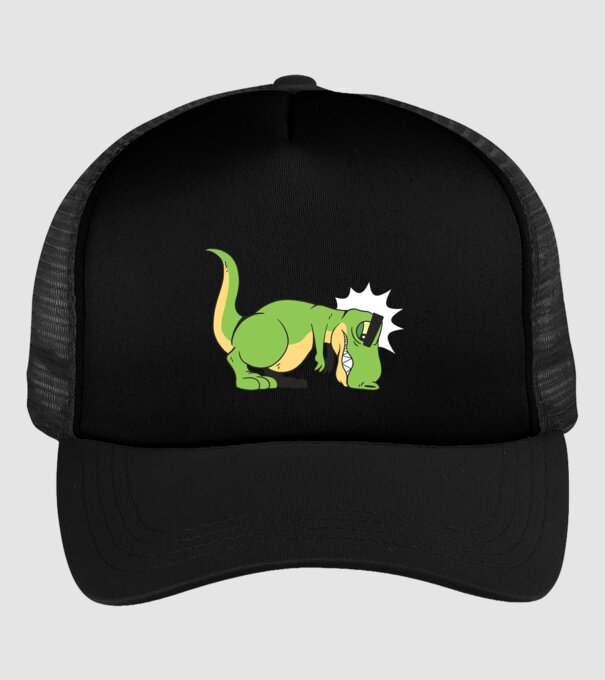 T-rex Push-up model negru pe tricou