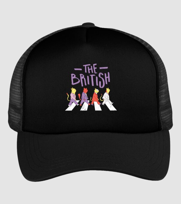 The British Pisicuțe model negru pe tricou