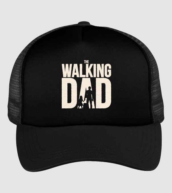 The Walking Dad model negru pe tricou