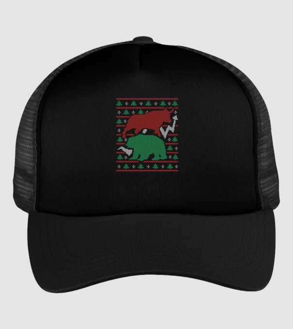 Pulover urât Bursa de valori model negru pe tricou