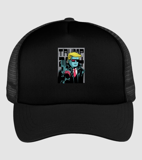 Trump Terminator 2024 model negru pe tricou