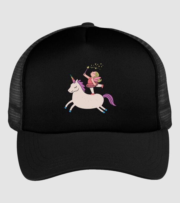 Zână Unicorn model negru pe tricou