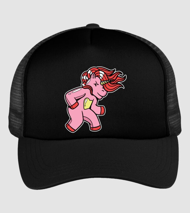 Unicorn model negru pe tricou