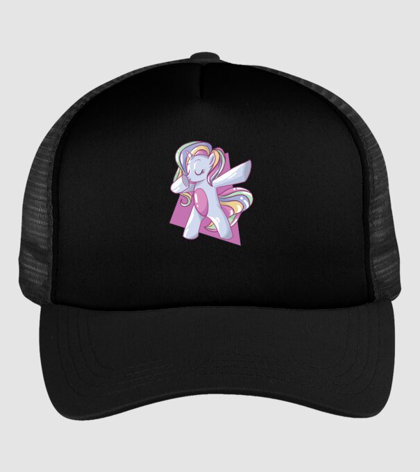 Unicorn DAB model negru pe tricou