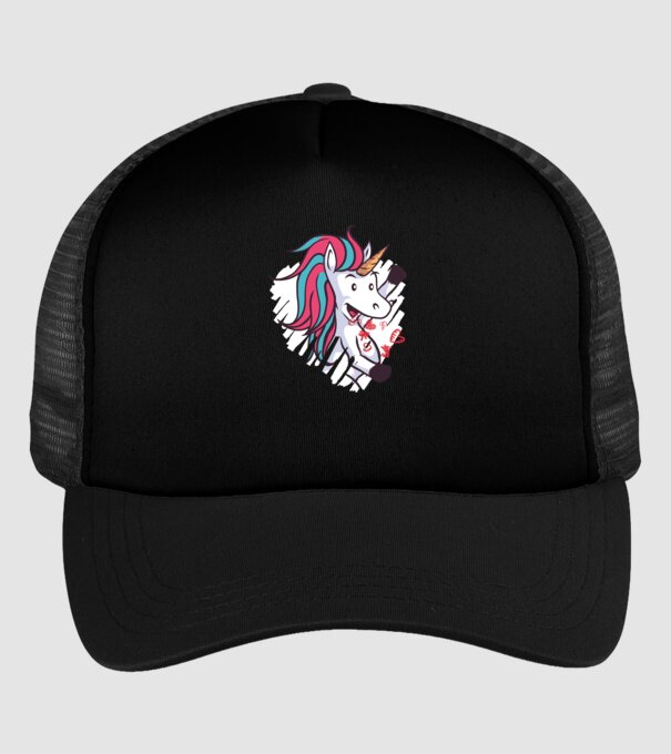'Dragoste Unicorn pentru Valentine''s Day' model negru pe tricou