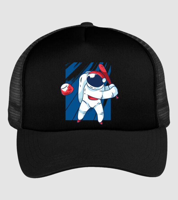 Baseball Astronaut model negru pe tricou