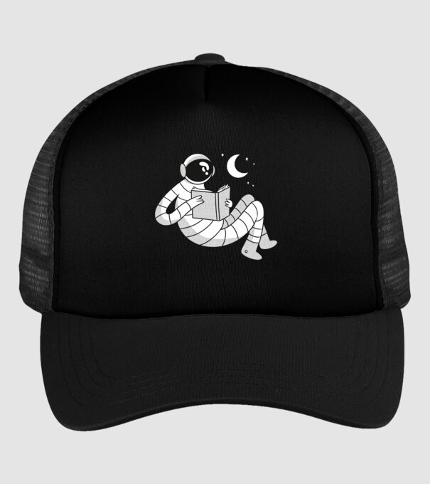 Lectură Astronaut model negru pe tricou