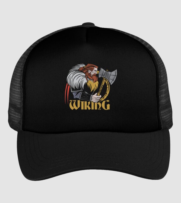 Viking model negru pe tricou